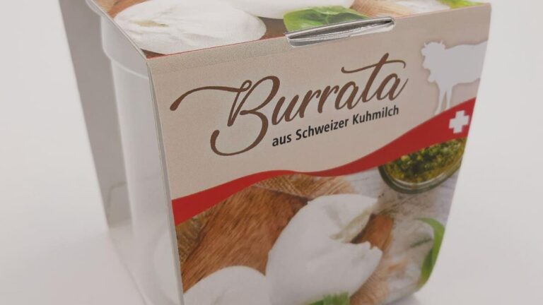 Burrataverpackung Von Der Berg Kaeserei Marbach